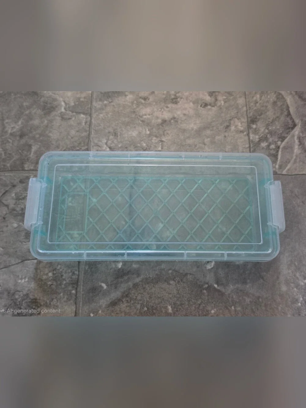 Rectangular Organzer with 2 Lock Containers in Teal BNIB